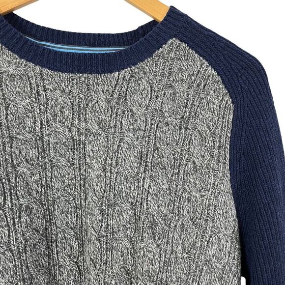 Banana Republic Italian Yarn Merino Wool Blend Cable Knit Mens Sweater sz L - Picture 5 of 16